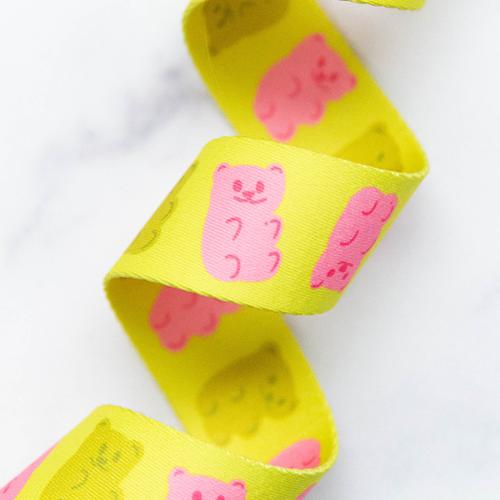 Gummy Bears Citron Webbing 1.5" - Stitch Supply Co. | Moda