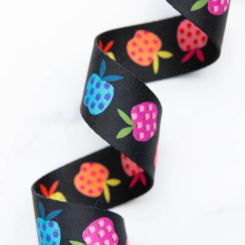 Rainbow Apples Webbing 1.5" - Stitch Supply Co. | Moda