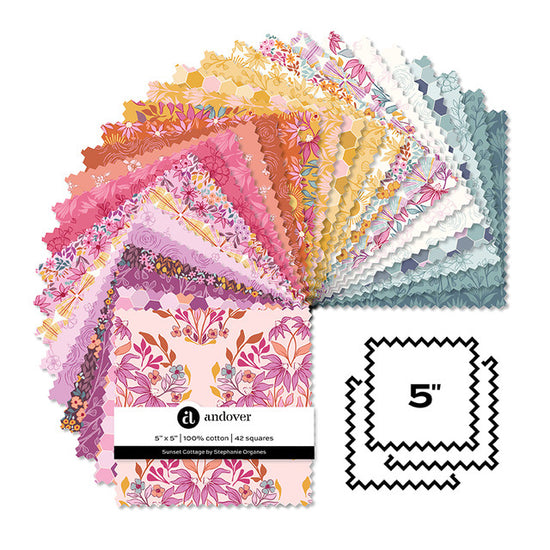 5" Precuts - Sunset Cottage by Stephanie Organes | Andover Fabrics