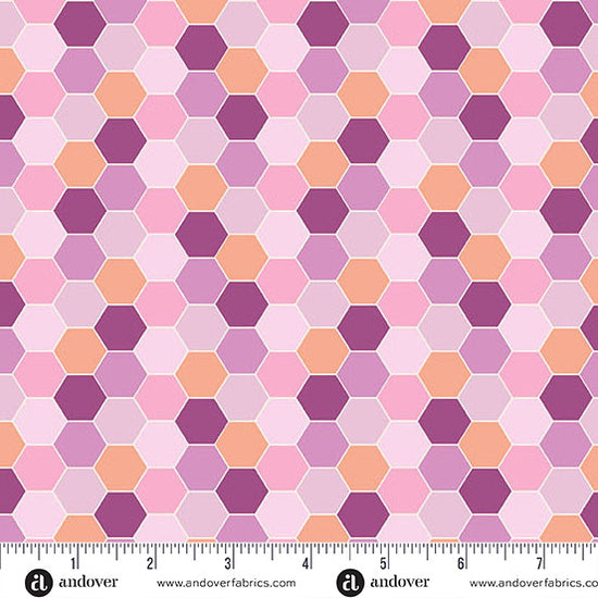 Andover Fabrics Sunset Cottage - Hexie Blossom
