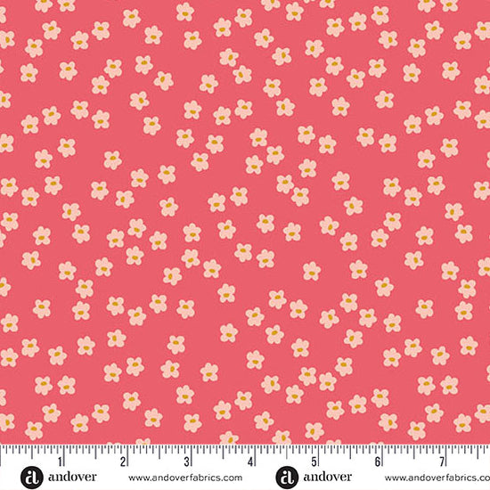 Andover Fabrics Bloom and Sew - Tiny Blooms Raspberry
