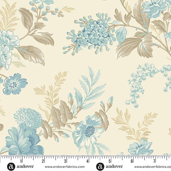 Andover Fabrics Sewing Bird - Bed of Roses Linen