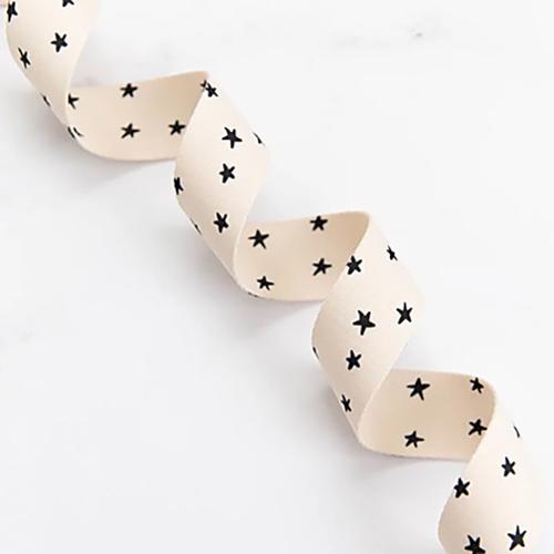 Starry Webbing Natural/BLK 1.5" - Stitch Supply Co. | Moda