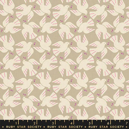 Flock Khaki - LoFi Linens by Rashida Coleman-Hale for Ruby Star Society | Moda