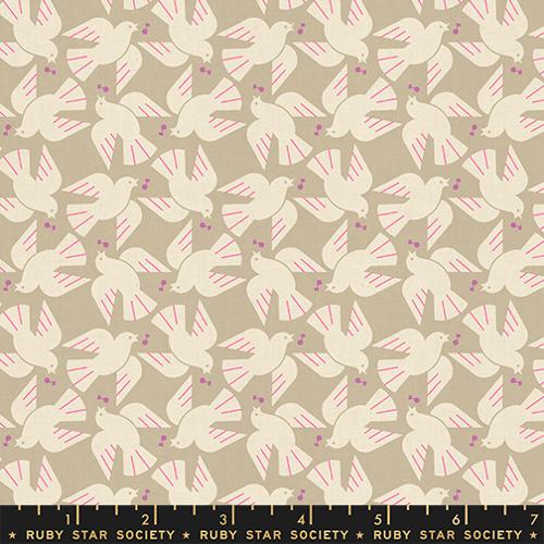 Flock Khaki - LoFi Linens by Rashida Coleman-Hale for Ruby Star Society | Moda