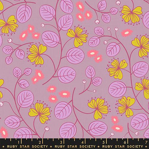 Caper Floral Pale Lilac - LoFi Linens by Rashida Coleman-Hale for Ruby Star Society | Moda