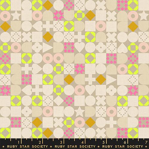 Blocked Khaki - LoFi Linens by Rashida Coleman-Hale for Ruby Star Society | Moda