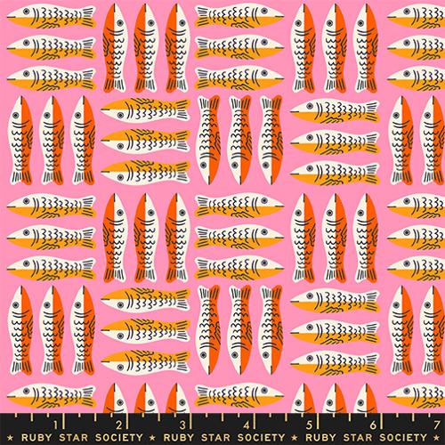 Little Sardines Lucky Pink - 1-800-Calico by Alexia Marcelle-Abegg for Ruby Star Society | Moda