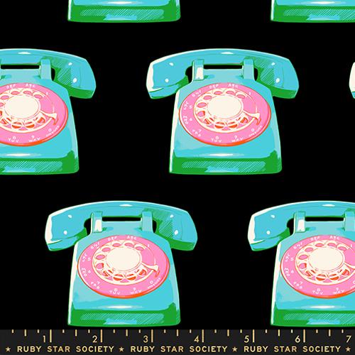 Telephones Black - Sparkle Mart by Ruby Star Society | Moda