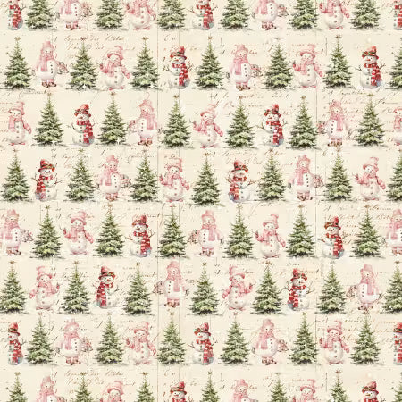 Ivory Christmas Trees & Snowmen - Christmas Magic by Frank Garcia | Blank Quilting