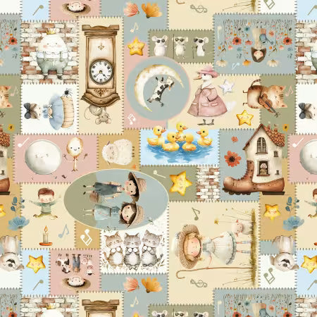 Ivory Nursery Rhyme Patchwork - Nursery Rhyme Time | Blank Quilting