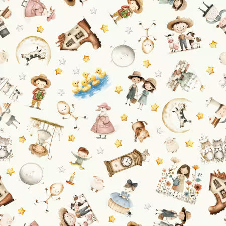 Ivory Nursery Rhyme Characters - Nursery Rhyme Time | Blank Quilting