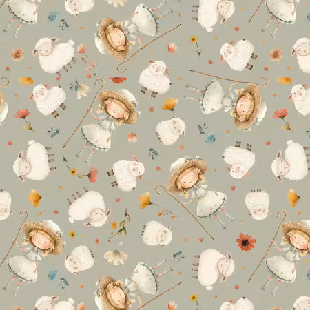 Light Gray Little Bo Peep - Nursery Rhyme Time | Blank Quilting