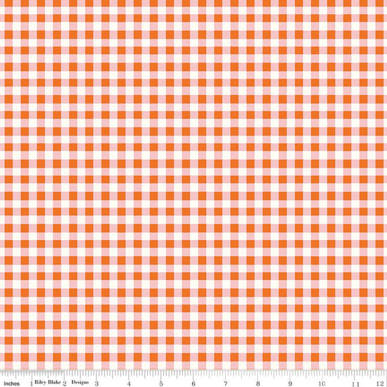 Plaid - Orange | Cotton Nook by Minki Kim | Riley Blake Designs