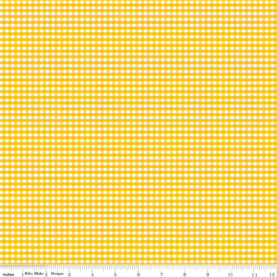 Mustard - Gingham - Basics | Riley Blake Designs