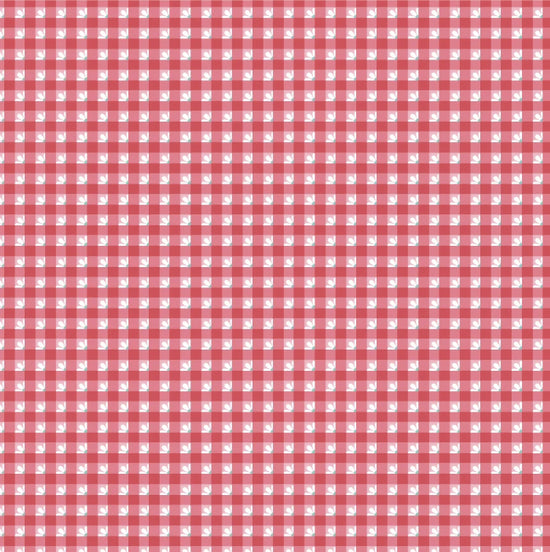 Poppie Cotton Smitten Chicken - Check-a-roo Red