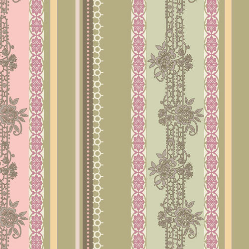 Palm Lace Ribbons - Dashing Roses by Pat Bravo | Art Gallery Fabrics