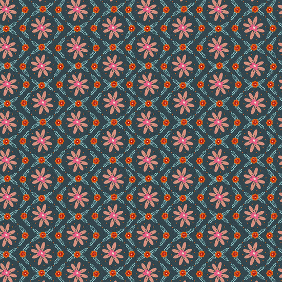 Daisy Chain - Denim - Fine Folk by Helen Black | Thread & Ink Design Studio