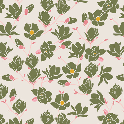 Art Gallery Fabrics Fusion Printemps - Magnolia Printemps