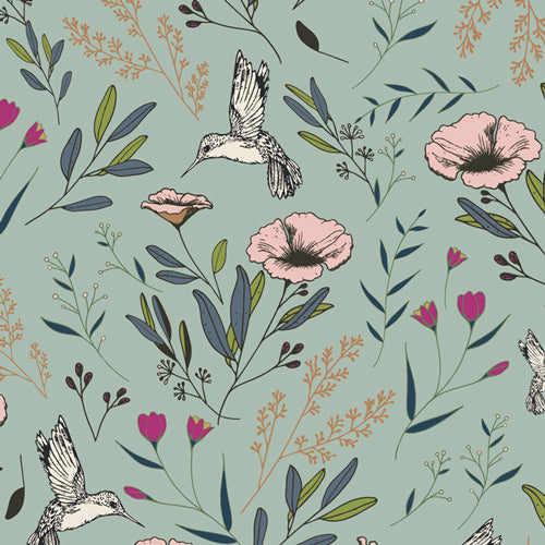 Magic Fauna Mirage - Mystical Land by Maureen Cracknell | Art Gallery Fabrics
