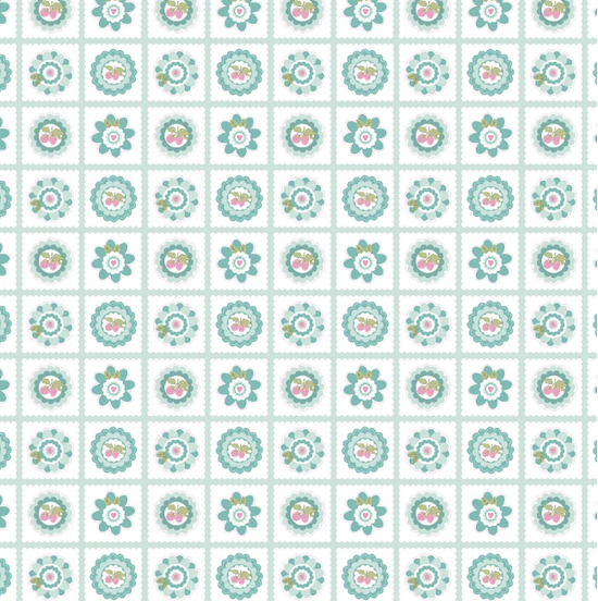Poppie Cotton Smitten Chicken - Petit Fours Aqua