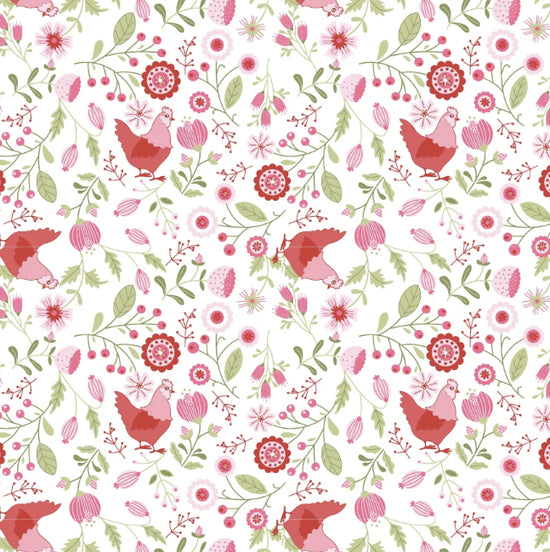 Poppie Cotton Smitten Chicken - Smitten Chicken White