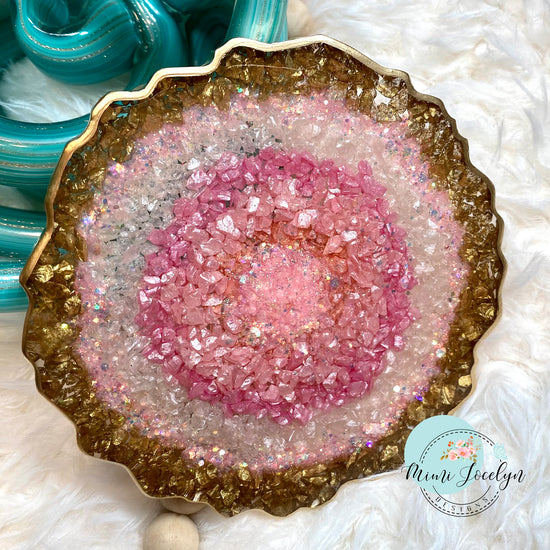 PINK GEODE COASTER