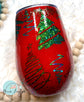 RTS - “HOLIDAY CHEER” PEEK-A-BOO WINE TUMBLER